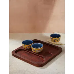 Fabindia Ochre Naintara Ceramic Chip N Dip-picture-29