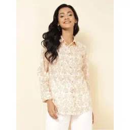 Fabindia Off-White Cotton Printed Shirt-picture-10