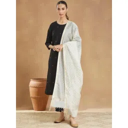 Fabindia Off White Printed Dupatta-picture-20