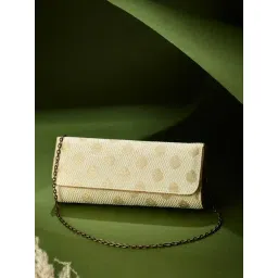 Fabindia Off White Textured Large Clutch-picture-39