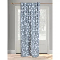Fabindia Pankaja Blue & White Floral Cotton Door Curtain-picture-37