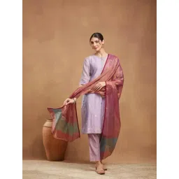 Fabindia Pink Cotton Woven Design Dupatta-picture-34