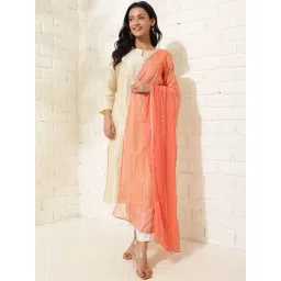 Fabindia Pink Viscose Woven Dupatta-picture-13