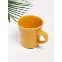 Fabindia Prishti Yellow Ceramic Coffee Mug (220 ML)-picture-19