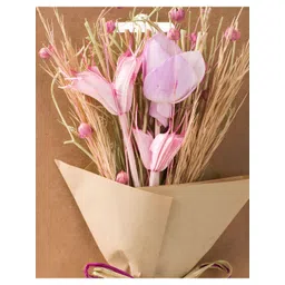 Fabindia Purple & Beige Mehak Dried Artificial Flower-image-4