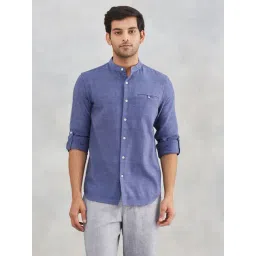 Fabindia Purple Slim Fit Solid Shirt-picture-17