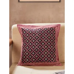 Fabindia Red Anika Bagh Printed Cotton Cushion Cover-picture-16