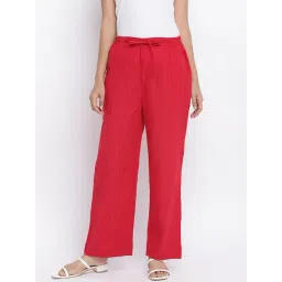 Fabindia Red Cotton Striped Pants-picture-23
