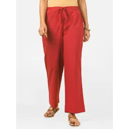 Fabindia Red Regular Fit Mid Rise Pants-picture-20
