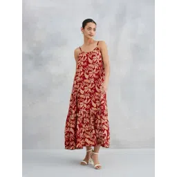 Fabindia Red Regular Fit Printed Dress-picture-20