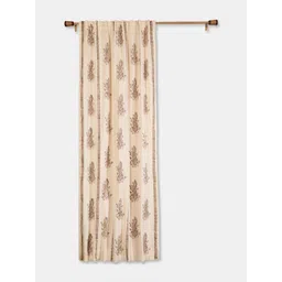 Fabindia Serene Beige & Brown Floral Printed Cotton Window Curtain-picture-14