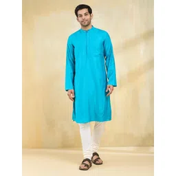Fabindia Solid Mandarin Collar Straight Kurta-picture-41