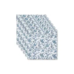 Fabindia Standalone Blue Cotton Table Linen-Napkins-picture-29