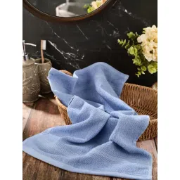 Fabindia Standalone Dark Blue Woven Cotton Pile Hand Towel-picture-25