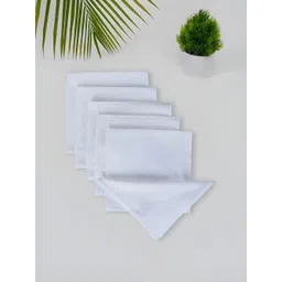 Fabindia Standalone White 6 Pieces Printed Cotton Table Napkins-picture-22