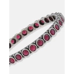 Fabindia Stone-Studded Metal Bangle image 3