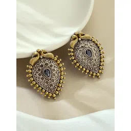 Fabindia Stones Studded Peacock Shaped Studs-picture-25
