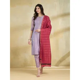 Fabindia Striped Cotton Silk Dupatta-picture-23