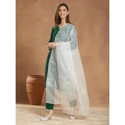 Fabindia Striped Cotton Silk Dupatta-picture-30