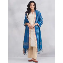 Fabindia Striped Cotton Silk Dupatta-picture-10