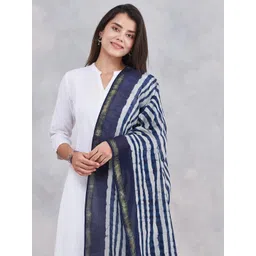 Fabindia Striped Cotton Silk Dupatta-picture-21