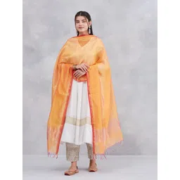 Fabindia Striped Cotton Silk Dupatta-picture-32