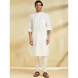 Fabindia Striped Mandarin Collar Cotton Straight Kurta-picture-41