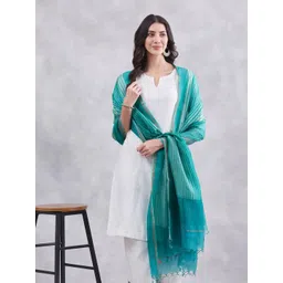Fabindia Striped Woven Design Dupatta-image-20