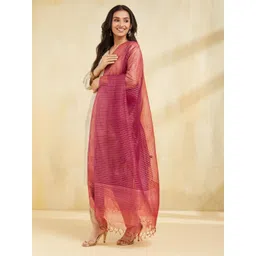 Fabindia Striped Woven Design Silk Dupatta-picture-42