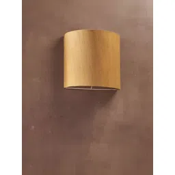 Fabindia Suramay Yellow & White Textured Aluminium Semi-sphere Wall Lamp-picture-19