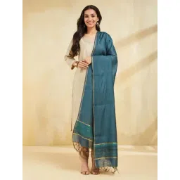 Fabindia Teal Dupatta-picture-23