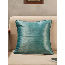 Fabindia Teal Jalsa Banarsi Woven Cotton Silk Cushion Cover-picture-46