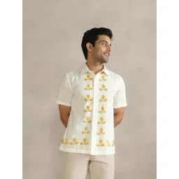 Fabindia White Cotton Printed Shirt-picture-31