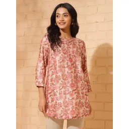 Fabindia White Cotton Silk Printed Tunic-picture-41