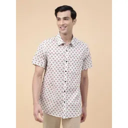 Fabindia White Relaxed Fit Printed Shirt-picture-28