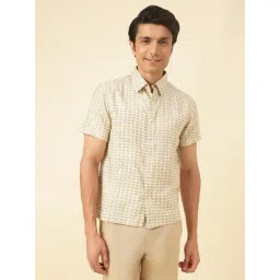 Fabindia White Straight Fit Printed Shirt-picture-26