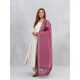 Fabindia Wine Solid Dupatta-picture-37