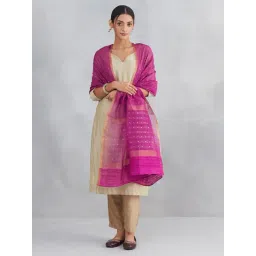 Fabindia Wine Woven Design Dupatta-picture-24