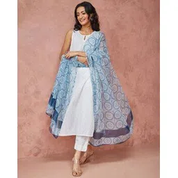 fabindia Women Block Print Dupatta-picture-11