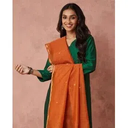 fabindia Women Cotton Silk Blend Dupatta-picture-25