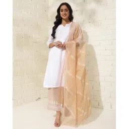 fabindia Women Embroidered Cotton Silk Dupatta-picture-14