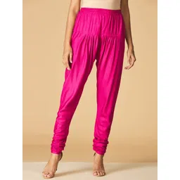 Fabindia Women Viscose Silk Regular Fit Churidar-picture-11