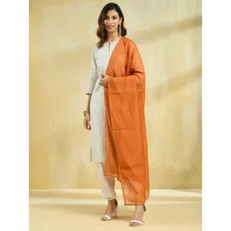 Fabindia Woven Design Cotton Silk Dupatta With Sequinned-picture-16