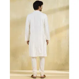 Fabindia Woven Design Mandarin Collar Straight Kurta image 3