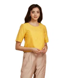 Fabindia Yellow Embroidered Top-picture-37