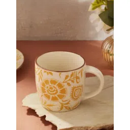 Fabindia Yellow Nargis Ceramic Mug-picture-13