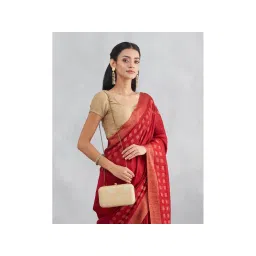 fabindia fashion Fabindia Beige Silk Blend Clutch with Detachable Strap-picture-37