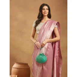 fabindia fashion Fabindia Women Green Embellished Potli Bag-picture-33