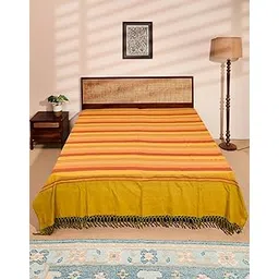 Fabindia Green Cotton Bed Cover- Single-picture-13