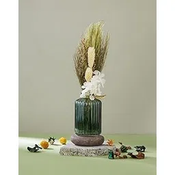 Fabindia Green Dried Flowers Gulmohar Bud Vase with Flower-image-19